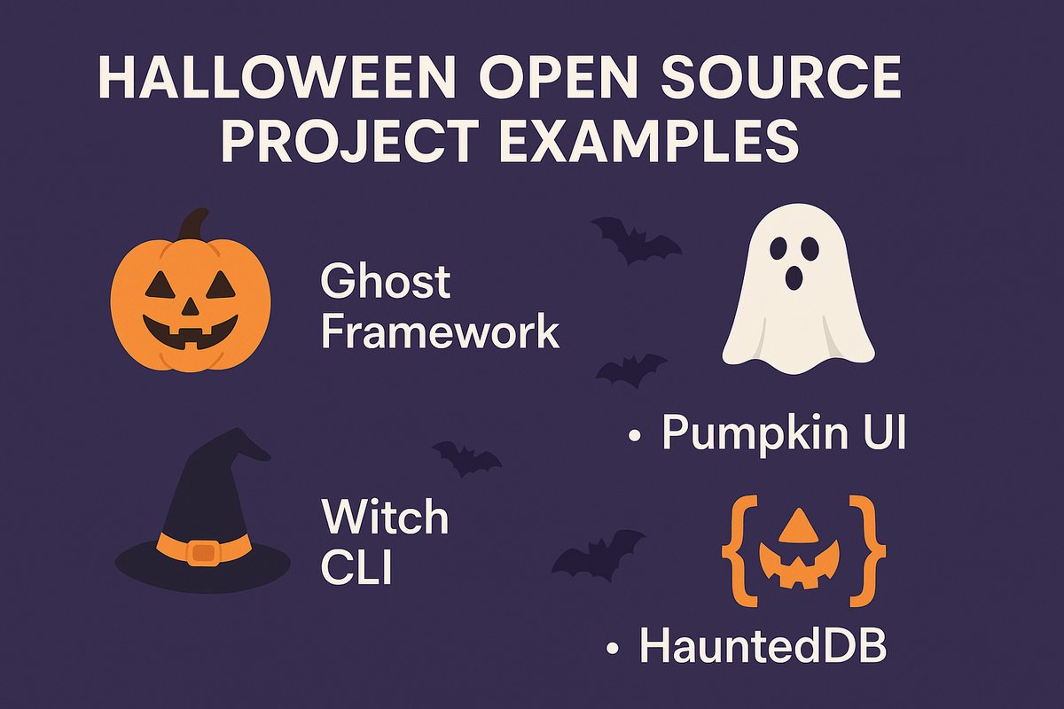 Visual representation of Halloween open source project examples