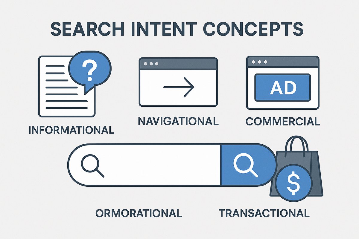 Visual representation of search intent concepts in SEO