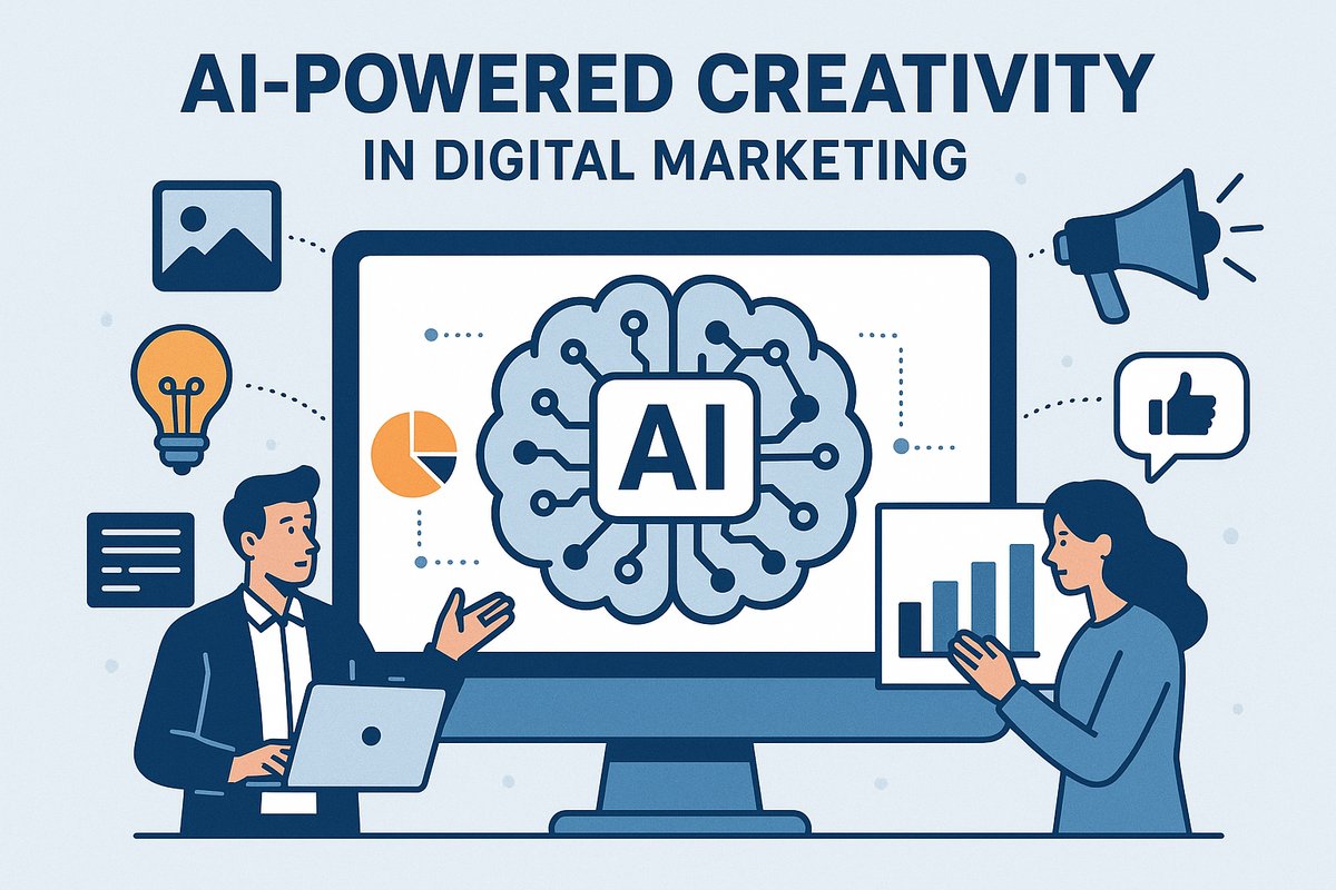 Visual representation of AI-powered creativity in digital marketing