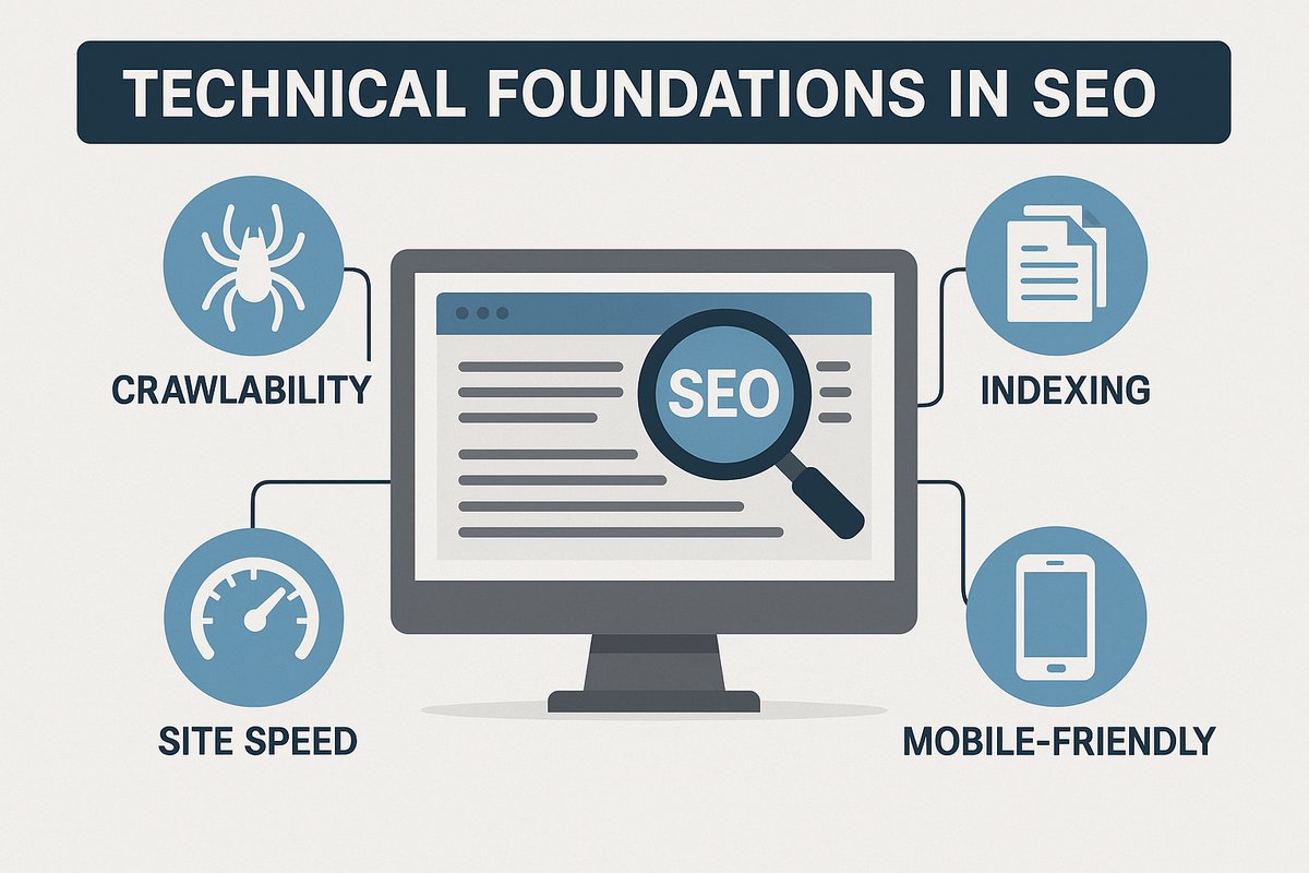 Visual representation of technical foundations in SEO strategies