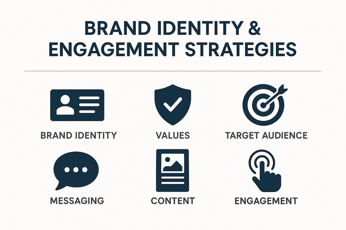 Visual representation of brand identity and engagement strategies